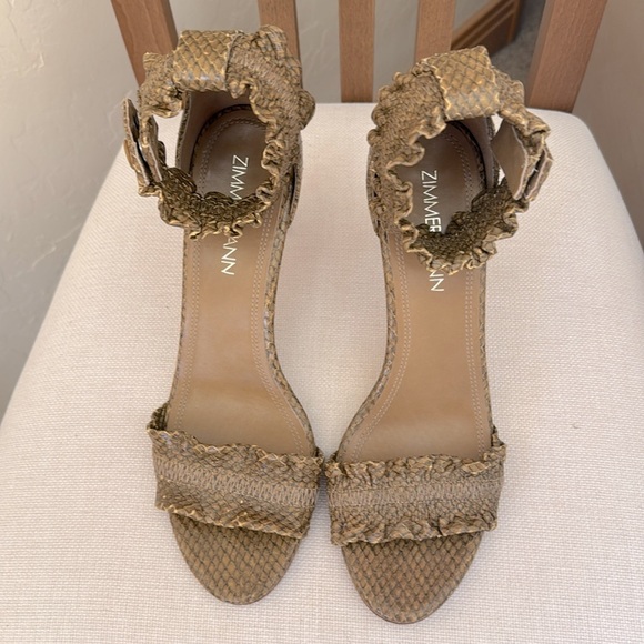 Zimmermann Brown Textured Heels - Picture 3 of 12